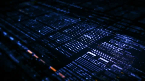 Advanced Data Matrix Web3 Simulation Head Up Display Background Vídeo Stock 239220508