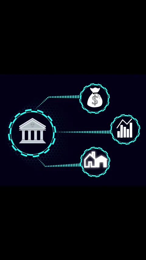 Advanced data network maps international banking asset transaction paths. M.. Stock Footage 345967471