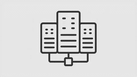 Advanced data storage line animation set Video stock 337776515