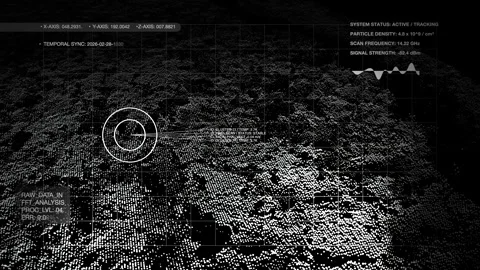 Advanced Data Tracking Interface with XYZ Coordinate Axes Stock Footage 331493805