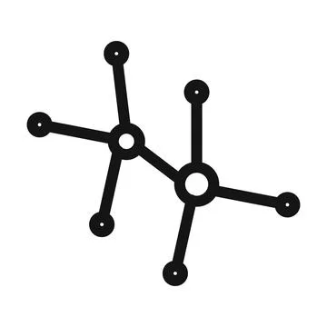Advanced Data Visualization Chart Connected Icon for Enhanced Analytics Stock Illustration