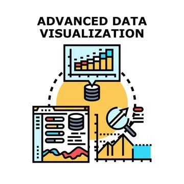 Advanced data visualization process analyzing business intelligence data イラスト素材
