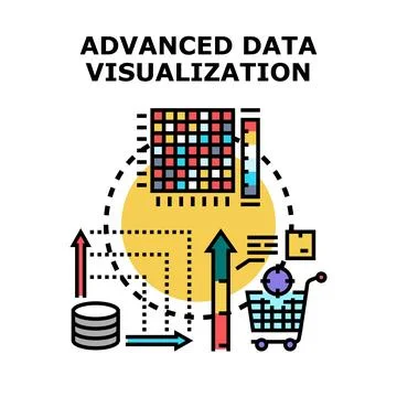 Advanced data visualization process optimizing business big data analysis 库存插图