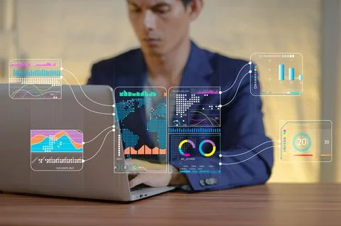 Advanced Data Visualization Techniques for Business Analytics Insights 스톡 사진