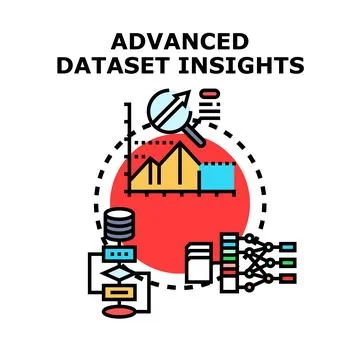 Advanced dataset insights analyzing data mining process Ilustración de archivo