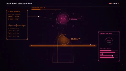 Advanced Deep Body Scan, Futuristic Medical Interface, Ui Ux Stock Footage 341714919