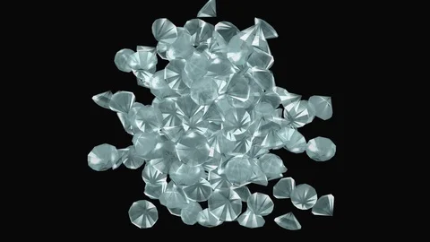 Advanced Diamond Explosion full ultra 4k RGB + ALPHA transparent background Stock-Footage 86650338