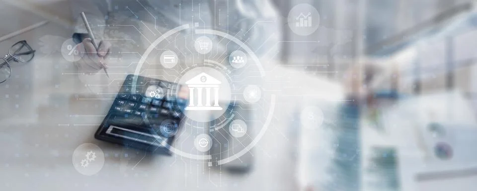 Advanced Digital Banking Technology for Secure Financial Transactions. 写真素材
