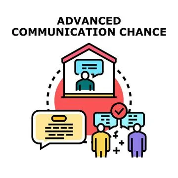 Advanced digital communication chance messaging online conversation Stock Illustration