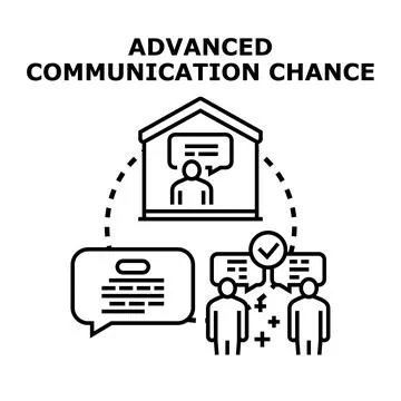 Advanced digital communication chance messaging online conversation Stock Illustration