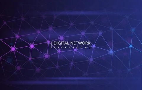 Advanced Digital Network Connection Internet Computer Technology Background Stock Illustration