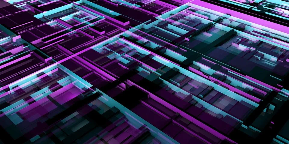 Advanced Digital Network With Structural Grid Visualization Theme 스톡 일러스트