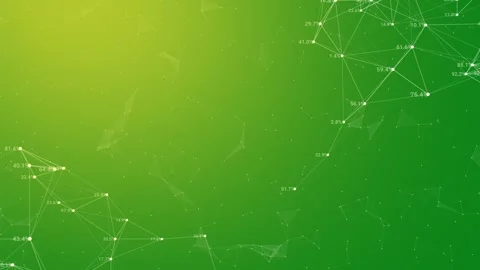 Advanced Digital Network System Flow and Data Analysis Green Background Stock Footage 335546735