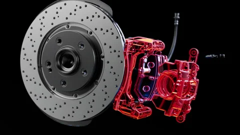 Advanced Disc Brake Technologies Delivering Exceptional Thermal Management an Stock Footage 327912202