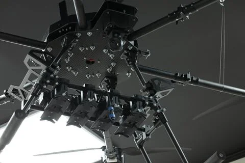 Advanced drone technology with multiple cameras and sensors for surveillanc.. Stock Photos