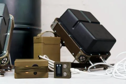 Advanced Electronic Warfare Equipment with Multi-functional Interfaces Fotos de archivo