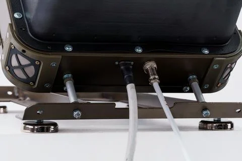 Advanced Electronic Warfare System Component with Integrated Connectors Foto stock