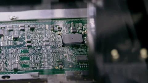 Advanced Electronics Production Line 4K Stock Footage 340501900