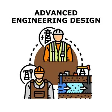 Advanced engineering design vector icon illustrating industrial development Stock Illustration