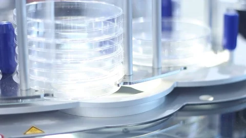 Advanced equipment for samples in the biochemical laboratory of the scientifi Stock Footage 87134264