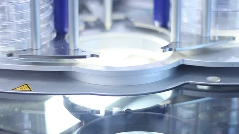 Advanced equipment for samples in the biochemical laboratory Stock Footage 87134277