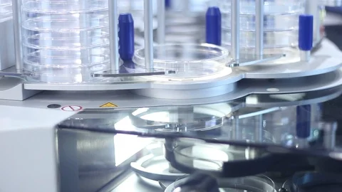 Advanced equipment for samples in the laboratory Stock Footage 87134306