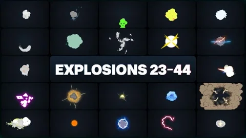 Advanced Explosions Pack for After Effects 스톡 After Effects
