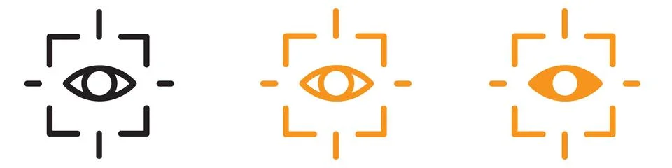 Advanced Eye Scanner Icon for Security and Biometric Graphics Ideal for Ill.. Stock-Illustration