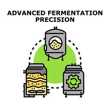 Advanced fermentation precision process and manufacturing concept Stock Illustration