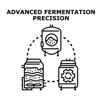 Advanced fermentation precision process and manufacturing concept Stock Illustration