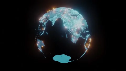Advanced Global Communication Technology and Digital Business Network Stock Footage 329036314