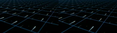 Advanced Grid - Stereoscopic 3D 库存影片 12712222