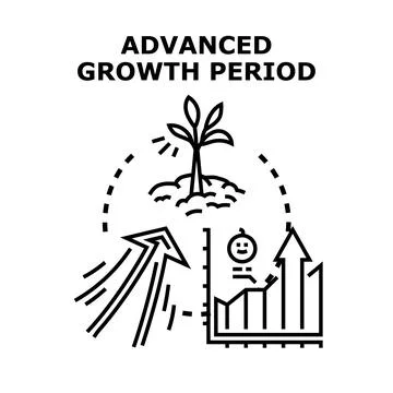 Advanced growth period concept representing business development Stock Illustration