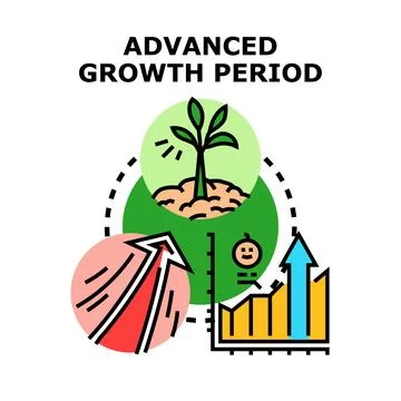 Advanced growth period concept representing business development Stock Illustration