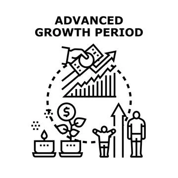 Advanced growth period developing business and personal progress Stock Illustration
