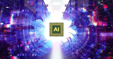 Advanced hardware for artificial intelligence and machine learning. Stock Footage 332423729