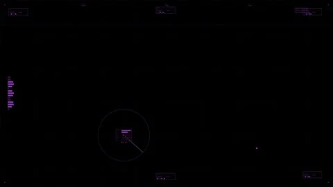 Advanced hud animation for web designers set in a sci fi space environment for Stock Footage 331428956