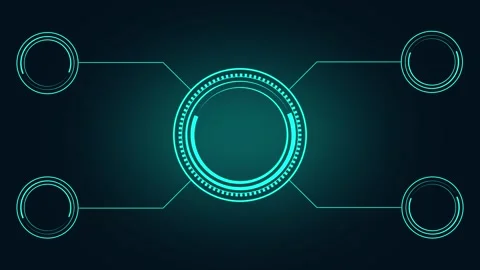 Advanced HUD interface outlines modern data infrastructure grids. Creative .. Stock Footage 338240240