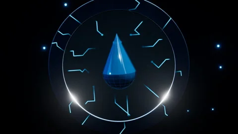 An advanced hydro technology token, 4K Stock Footage 337570406