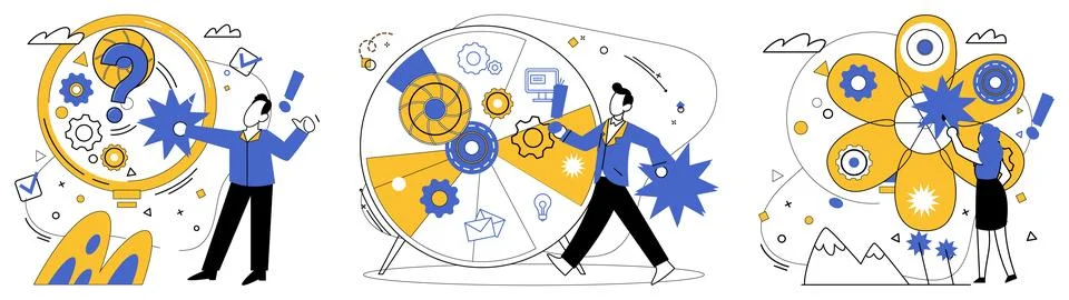 Advanced idea. Progress is echo footsteps innovative minds pursuing advanced 스톡 일러스트
