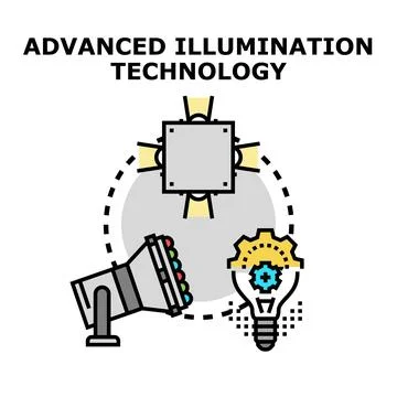 Advanced illumination technology concept creating innovative lighting solutio イラスト素材