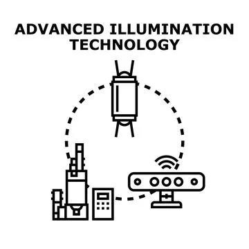 Advanced illumination technology with visual sensing devices 스톡 일러스트