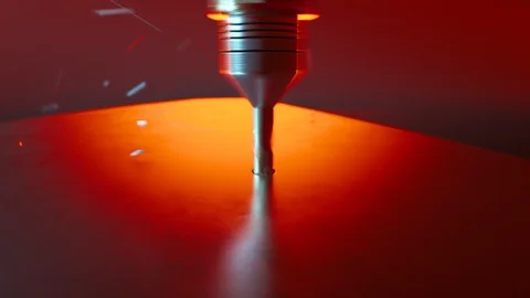 Advanced industrial CNC machine milling complex hole in a metal part. 4KHD 스톡 동영상 126233663