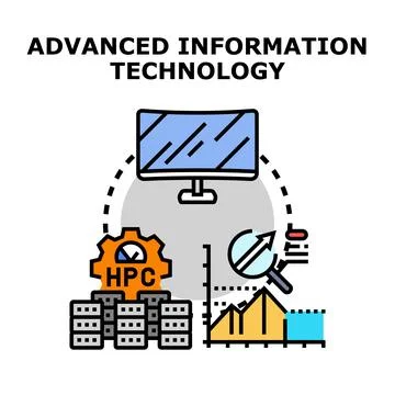Advanced information technology high performance computing concept Stock Illustration