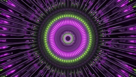 Advanced intergalactic simulation neon portal 4k 3d rendering vj loop Stock Footage 160523723