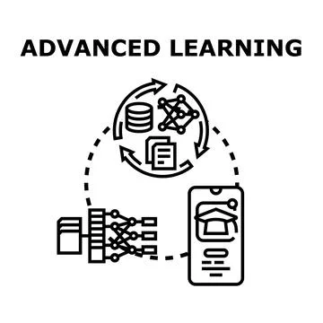 Advanced learning system with neural network processing data 스톡 일러스트