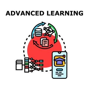 Advanced learning system with neural network processing data 스톡 일러스트