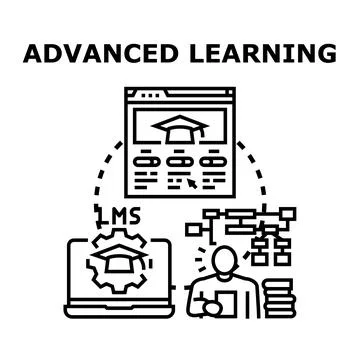 Advanced learning system with online education resources 스톡 일러스트