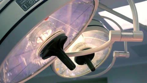 Advanced lighting equipment for operations in modern clinics. Stock Footage 270452821