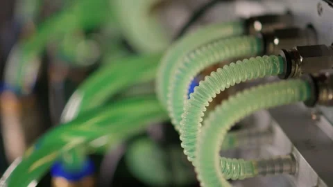Advanced liquid cooling system enhances performance and efficiency in data Stock Footage 280939374